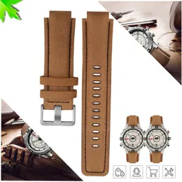 Äkta läderklocka Band Watch Strap Replacement för Timex Tide T45601 T2N721 T2N720 E-Tide Compass Watches H0915282J