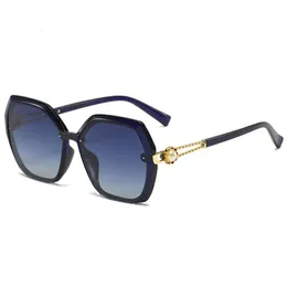Sunglasses Designer Fashion Luxury New For Women Large Frame Polarized Women's Fashion Pearl Sunglasses Driving Anti Ultraviolet Glasses