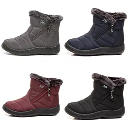 Gai Gai Gai Warm Ladies Snow Boots Light Cotton Women Shoes Black Red Blue Gray in Winter Outdoor Sports Sneakers