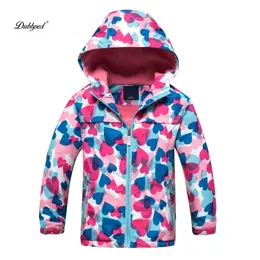 Jackets Dub ed 2023 Kids Spring Autumn Boys Girls Coats Windbreaker OuterwearClothes Fleece Lined Windproof 5 14Y 230906