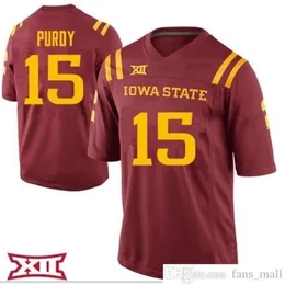 Women Iowa State Cyclones #15 Brock Purdy LADIES real embroidery College football Jersey Size S-2XL or custom any name or number jersey