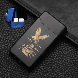 New Eagle Great Wall Pattern Lighter Metal Inflatable Gift 1WS3