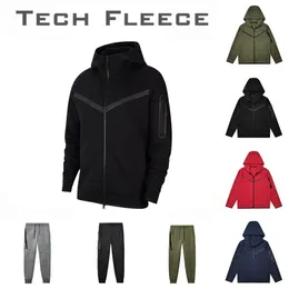Tech Fleeces Full Zip Kalın Tasarımcılar Pantolonlar Erkek Hoodies Set Ceketler Takımlar Fitness Eğitim Spor Alanı Pamuk Terziniciler Hoody221t