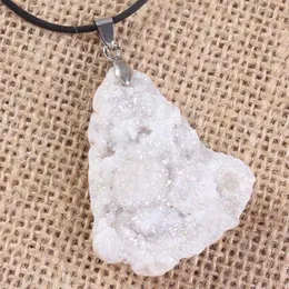 Pendant Necklaces KFT Natural Agate Geode Raw Crystal Mineral Energy Healing Crystals Quartz Lucky Stone Cluster Cave Collection Jewelry