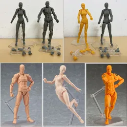 Figures KUN BODY CHAN Action Figure Archetype He She Ferrite Collectible Model Toy with Stand Joint Movable Doll Gift for Friends 230905