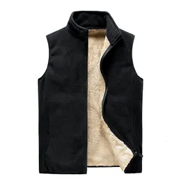 Mäns västar Autumn Winter Fleece Mens Vest Jacket Casual Warm Tjock Tall Plus Size 8xl Men's Sleeveless Vest Waistcoat Loose Vest 230905