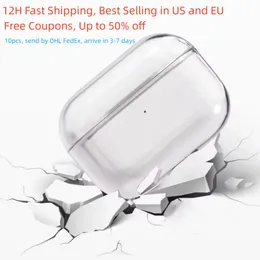 För AirPods Pro 2nd Generation Bluetooth -hörlurar Max tillbehör Solid Silicone Cover AirPods 3 Pods Trådlös hörlurens headset Vattentät stötsäkert fodral