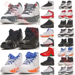 Diseñador 9 9s Zapatillas de baloncesto para niños Niños pequeños Niñas Niños Entrenadores juveniles Universidad Azul Carbón oscuro Ciudad de vuelo Blanco Gimnasio Fuego Rojo Zapatillas de deporte de patente