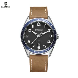 Armbandsur Ruimas Fashion Men tittar på Military Sport Quartz Wrist Leather Strap Calender Waterproof Luminous Man Clock Reloj Hombre 573 230905
