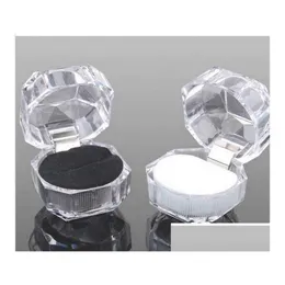 Jewelry Boxes Clear Plastic Ring Earrings Display Pendant Beads Storage Organizer Package Case Gift Box Drop Delivery Packing Otj0B