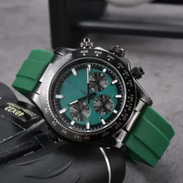 2023 New Mens Watch 시계 모든 다이얼 작업 쿼츠 시계 고품질 최고 럭셔리 브랜드 크로노 그래프 시계 시계 시계 시계 밴드 남성 패션 rol-4