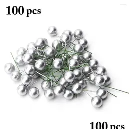 Weihnachtsdekorationen 100 Stücke Beeren Künstliche Gefälschte Weihnachtsbaum Dekoration Drop Lieferung Hausgarten Festliche Party Supplies DHSMQ