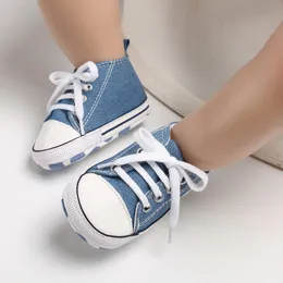 First Walkers Baby Canvas Classic Sneakers Born Print Star Sports Baby Boys Girls First Walkers Shoes Spädbarn Toddler Anti-Slip Baby Shoes 230906