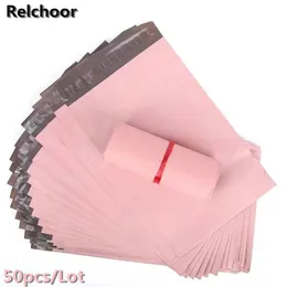 أكياس التخزين 50pcs Pink Poly Pailer Pailer Acmentproof Paintives Self Seal Post Post Transfer Courier Bag 16 Sister 230906