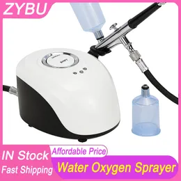 Vatten syre sprayinjektor Ansiktsskötsel Syre Jet Beauty Machine Airbrush Air Pump Set målarbok Spraying Manikyr Spraypistol