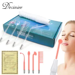 Face Care Devices High Frequency Electrode Wand Machine Handheld Skin Tightening Acne Spot Wrinkles Remover Beauty Therapy Puffy Eyes Care 230906