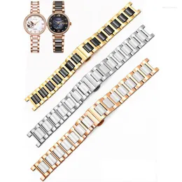 Uhrenarmbänder YOPO Substitute Notch Finesteel Keramik-Schmetterlingsschnalle-Uhrenarmband Herren- und Damenmode Vielseitiges Zubehör12 14 16 18 mm