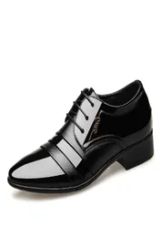 2020 Новые лакированные кожаные мужские туфли 039s, мужские оксфорды, дешевые модные офисные туфли на плоской подошве, мужские черные формальные туфли на шнуровке, большие размеры 483875723