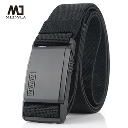 Medyla New Nylon Belt Metal Boxle أحزمة قابلة للتعديل للرجال القتال العسكري أحزمة مرنة عالية الجودة مقاومة للارتداء