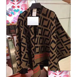 Scarves Designer European And American Printing High-End Open-Cut Fen Women Autumn/Winter Scarf Cape Scarfs Shawls Drop Delivery Fas Dhdpb