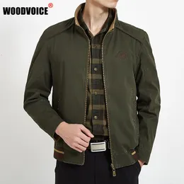 Mens Jaquetas Homens Primavera Outono Jaqueta Militar Business Casual Gola Multibolso Doublesided Zipper Casacos Masculino Carga 230905