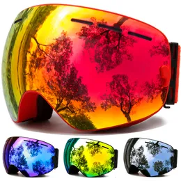 Ski Goggles Kacamata Olahraga Salju Musim Dingin Dengan Perlindungan UV anty Kabut Untuk Pria Wanita Remaja Lensa Dapat Dipertuckarkan Kacamata Premium 230905