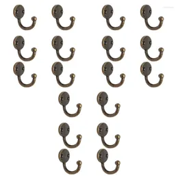 Haczyki Część 18pcs Retro Coat Hap Hook Hook Drzwi Wieszknik 35 x 30 mm -Bronze