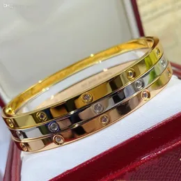 4mm Thin designer Bracelet titanium steel bracelet Luxury men's and women's 18K rose gold fashion titanium steel bracelets accessorie jewelry