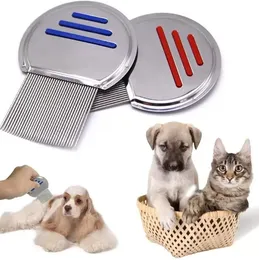 DHL Dog Grooming Terminator Lice Comb Professional Stainless Steel Louse بشكل فعال الحصول على التخلص من رأس Lices Treatment يزيل الشعر 3 ألوان