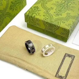 Designers de luxo anel mulheres homens com letras claras fino acabamento cheio de personalidade jóias ouro e prata festa de casamento casal presentes anéis