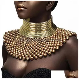 المختنقون بصراحة العلامة التجارية المجوهرات الهندية الإفريقية مصنوعة يدويًا من القلادات المزينة بالنساء من طوق حبات القلادة قلادة القلادة.