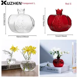 Wazony granat wazon szklany wystrój domu wazon wazon wazon wystrój pokój kreatywny dekoracje owoce cachepot dekoracja domowa wazon kwiatowy 230906