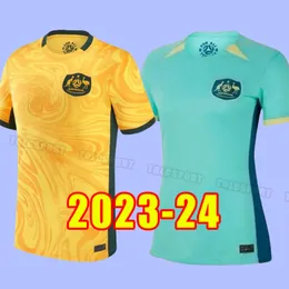 Fans Spielerversion 2023 AustraliaS SOCCER Trikots Heim Auswärts MOOY 13 SOUTTAR 19 HRUSTIC 10 BOYLE 6 IRVINE 22 MABIL MCGREE 23 24 2024 Trikot Fußballtrikots Weltmeisterschaft