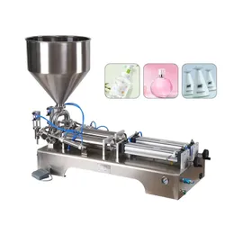 Çift Kafa Yapıştır Dolgu Makinesi Yoğurt Jam Jel Ambalaj Makinesi Sıvı Doldurma Makinesi Pnömatik Piston Dolgu