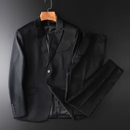 Männer Trainingsanzüge Minglu Wolle Herren Anzug Jacke Hosen 2 Stück Luxus Einreiher Anzüge Hochzeit Bräutigam Plus Größe 4XL Slim Fit Party Männer 230906