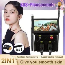 Picoseconds lce painless Tattoo Removal 808nm Hair Remove 2in1 Silky Soft Skin Beauty Machine