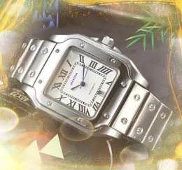 Square okrągły automatyczny mechaniczny zegarek ze zegarem ze stali nierdzewnej kwarc kwarcowy bateria super świetlisty szafir wodoodporny na rękę montre de lukse prezenty