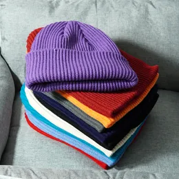 BeanieSkull Caps Herbst Schwarz Winter Männer Frauen Gestrickte Hut Solide Skuilles Beanies Papa Kappe Dicke Warme Ski Beanies Caps Mädchen 230905