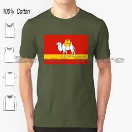 Herr t-skjortor flagga av Ryssland t-shirt bomull män kvinnor personligt mönster ryska öken djur tumblr