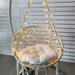 Camp Furniture 150 KG Nordic Garden Swing Cotton Rope Hammock Hanging Chair Handmade Knitted Indoor Outdoor Kids Bed