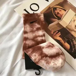 meias venda esporte meia casal tubesocks brilho treinador cupcake feminino longo tie dye correspondência cor esportes casal coreano tubo atlético carta meias meia algodão