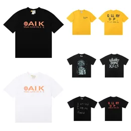 Diseñador de camisetas para hombre Camisetas de moda tela lavada vintage Graffiti callejero Letras camisetas Camisetas con estampado de algodón A1