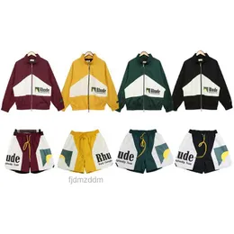 Rhude Mans Tracksuit Streetwear Sport Sportsure Unisex TrackSuits Men Windbreak Jackets Kuitury