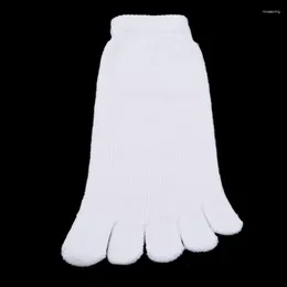 Meias esportivas 5 cores 1 par outono inverno estilo quente unisx homens mulheres cinco dedos meias