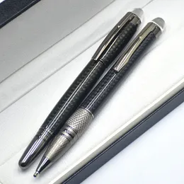 Lüks siyah karbon fiber kristal yıldız rollerball kalem kırtasiye ofis okul malzemeleri Hediye olarak pürüzsüz tükenmez kalemler yazıyor