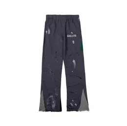 Mens Jeans Pants Galleries Sweatpants Dept Speckled Print Men's Women's Couple Loose Versatile Casual Straight Graffiti RedUCDB