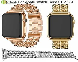 Obejrzyj Bransoletę linku ze stali nierdzewnej dla Apple Watch Band 42 38mm 40 44 mmband do iWatch Series 4321 Akcesoria 8198454