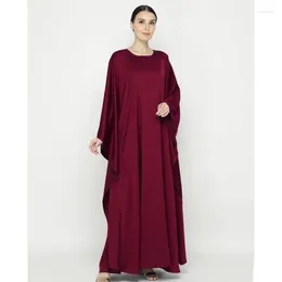 Ethnische Kleidung ICCLEK Abayas für Frauen Muslimische Frau Kleid Kaftan Islam Lange Eid Kleider Robe Femme Musulmane