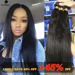 Lace Wigs Light Yaki Lurus Bundel Rambut Manusia Brasil Mentah Virgin Menenun Keriting Ekstensi Comingbuy 230905