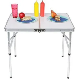 3-футовый складной питьевой стол для кемпинга, обеденный регулируемый алюминиевый стол для пикника на открытом воздухе